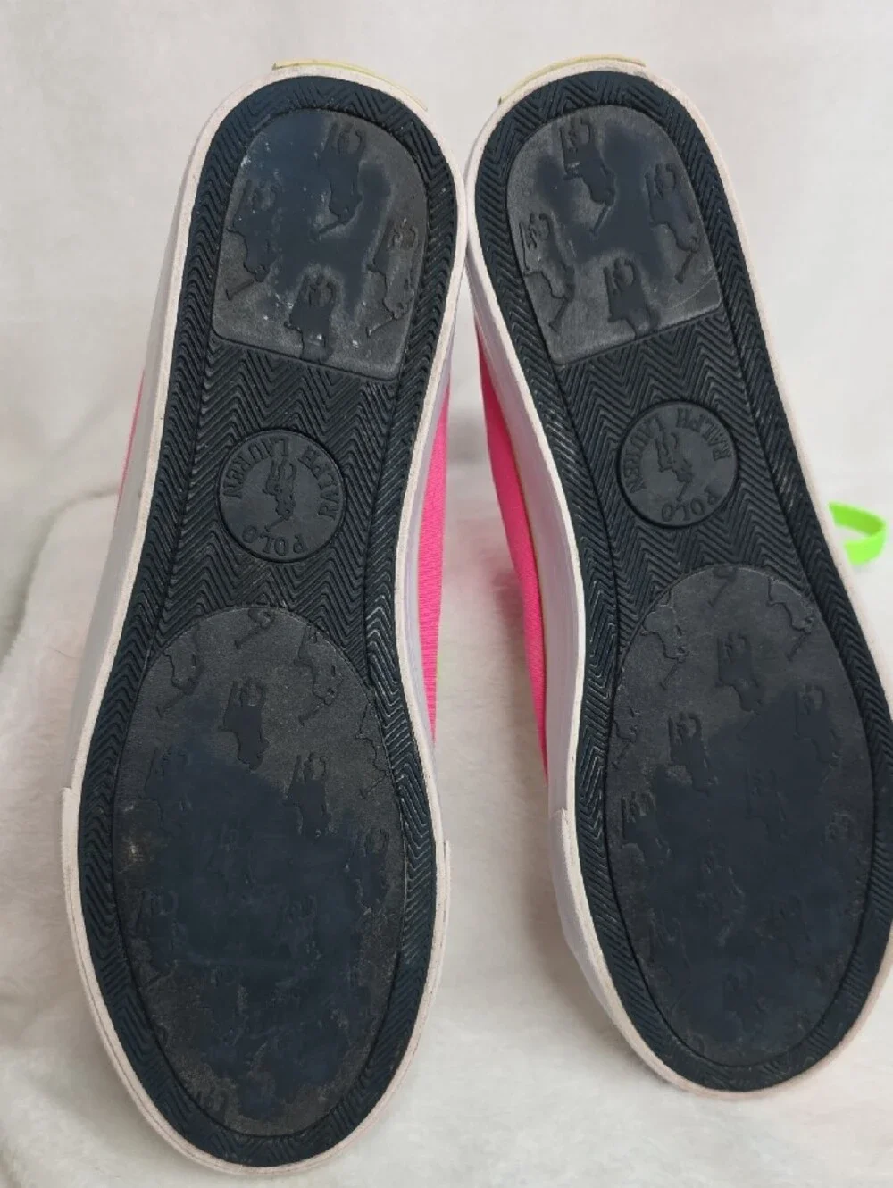 Polo by Ralph Lauren Hot Pink High-Top Sneakers with Neon Green Accents